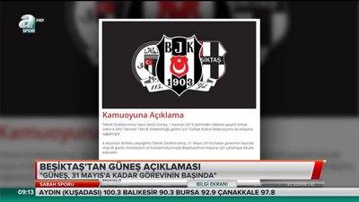 >Beşiktaş'tan Şenol Güneş açıklaması
