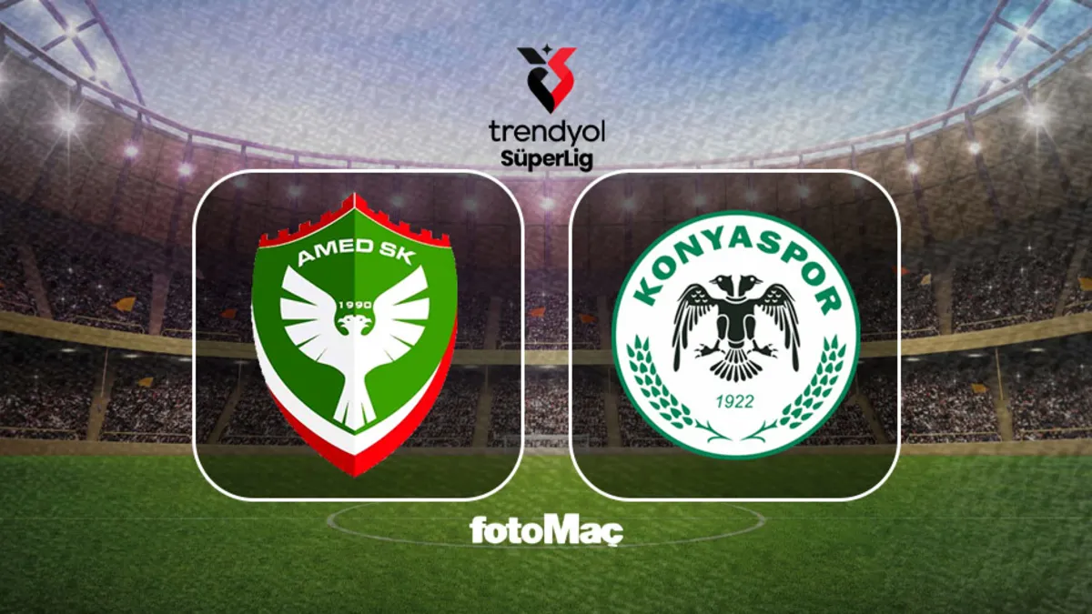 Amedspor-Tümosan Konyaspor maçı CANLI (Trendyol Süper Lig)