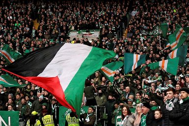 Celtic-Rangers maçında Filistin’e destek Maçtan kareler