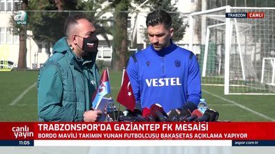 Trabzonspor'un başarılı fubolcusu Bakasetas basın toplantısı düzenledi