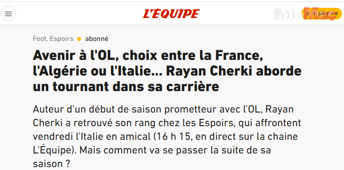 TRANSFER HABERİ | Beşiktaş'a Rayan Cherki'den kötü haber!
