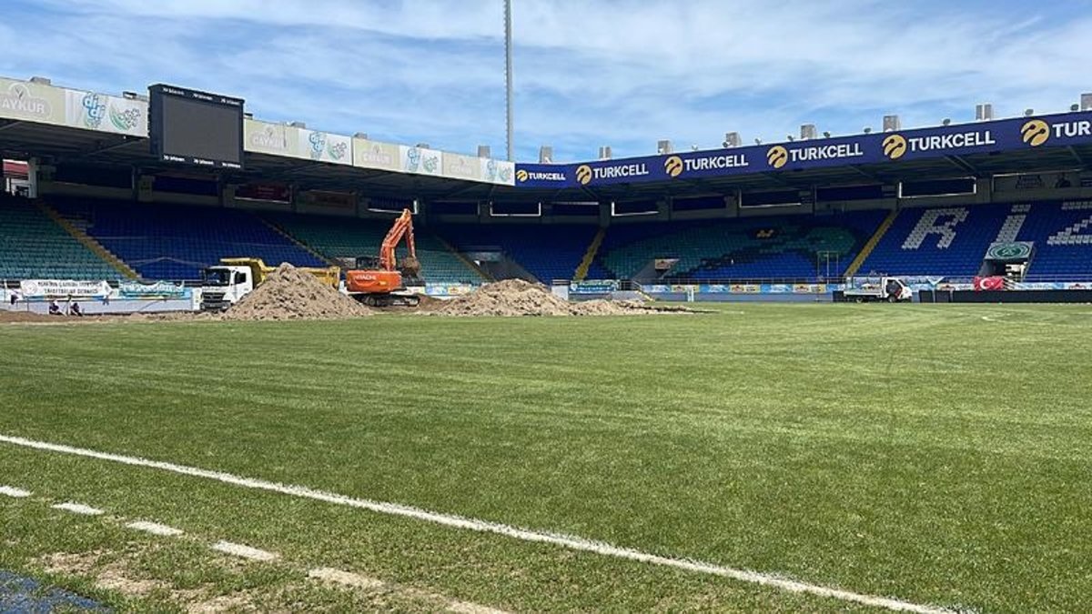 Rize'de zemin yenileniyor