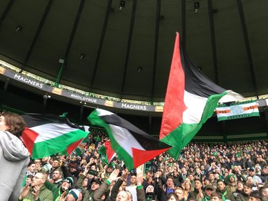 Celtic’li taraftarlardan Filistin’e destek!