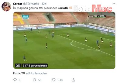 Trabzonspor’da Sörloth taraftarları mest etti