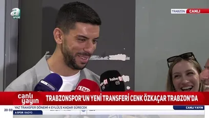 >Cenk Özkacar, Trabzonspor için şehre geldi