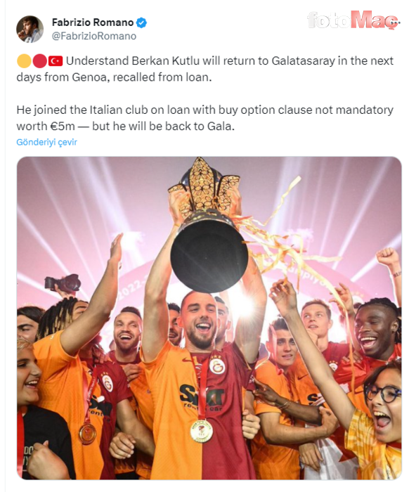 TRANSFER HABERİ - Galatasaray'da flaş Berkan Kutlu gelişmesi! Ünlü gazeteci açıkladı