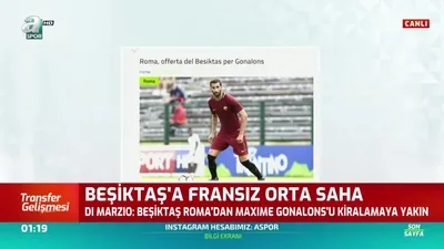 >Beşiktaş'tan Gonalons hamlesi!