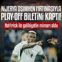 <p>Dünya Kupası Afrika Elemeleri C Grubu'nda büyük heyecana sahne olan son hafta maçında Nijerya, sahasında Benin'i 4-0 mağlup ederek adını play-off turuna yazdırdı.</p>

<p>Maça fırtına gibi başlayan Nijerya, yıldız golcüsü Victor Osimhen'in 3, 37 ve 51. dakikalarda attığı gollerle farkı erken açtı. Mücadelenin skorunu ise 90. dakikada Frank Onyeka belirledi. Onyeka'nın attığı bu gol, Nijerya'nın play-off biletini almasını sağladı.</p>

<p>Bu sonuçla Nijerya, grubu 17 puanla ikinci sırada tamamlayarak play-off biletini aldı. Aynı puana sahip olan Benin ise averaj farkıyla üçüncü sırada kalarak Dünya Kupası'na gitme şansını yitirdi.</p>

<p> </p>