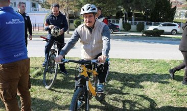 Yeni bisiklet yolu Rektör Kızılay’ın katılımıyla test edildi