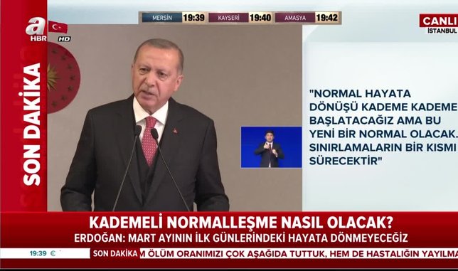 Başkan Erdoğan normalleşme planını açıkladı
