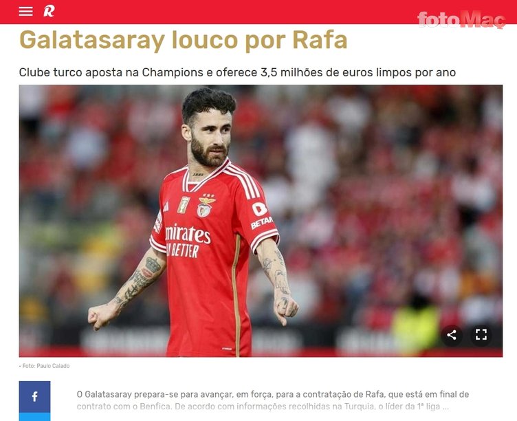 Galatasaray'ın Rafa Silva teklifini Portekiz basını duyurdu!