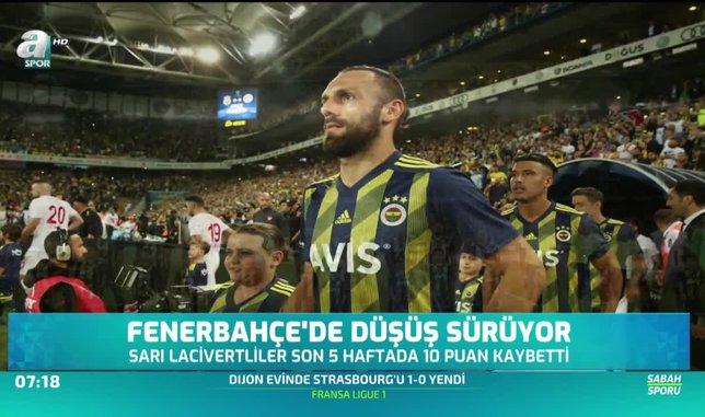 Fenerbahçe'de düşüş sürüyor