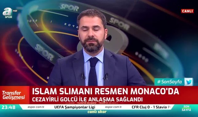 Monaco Islam Slimani'yi resmen açıkladı
