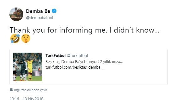 Demba Ba'dan flaş Beşiktaş açıklaması!