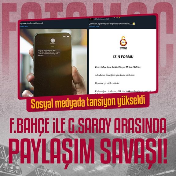 Fenerbahçe ile Galatasaray arasında sosyal medyada paylaşım kapışması!