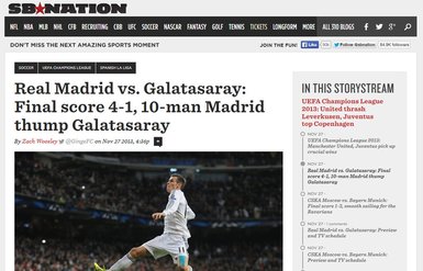 Dış basında R. Madrid-G.Saray maçının yankıları