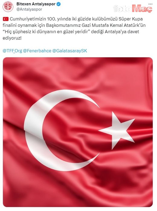 Beşiktaş'tan flaş davet! Süper Kupa finali...