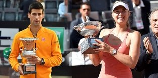 Erkeklerde Djokovic, kadınlarda Sharapova şampiyon