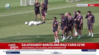 Galatasaray'dan Barcelona maçı öncesi son antrenman!