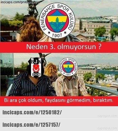 F.Bahçe ve Beşiktaş caps’leri güldürdü!