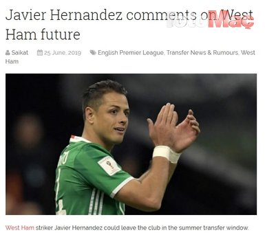 Galatasaray’ın ilgilendiği Javier Hernandez konuştu!