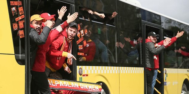 Galatasaraylılar Kadıköy'e böyle gitti