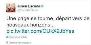 Escude veda mesajı attı