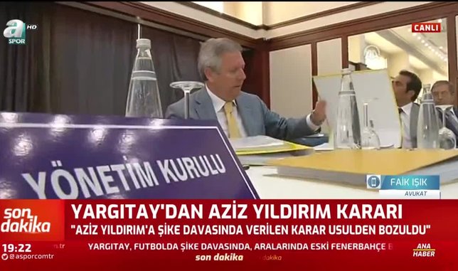 Yargıtay'dan Aziz Yıldırım kararı