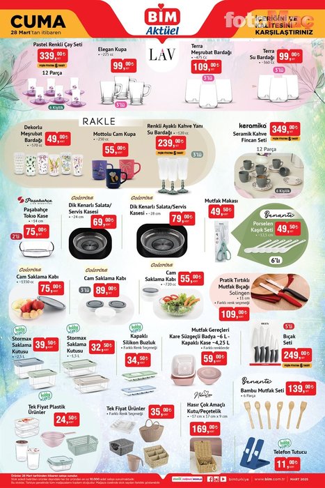 Bim'de bayram coşkusu! Bim aktüel katalog 28 Mart Cuma
