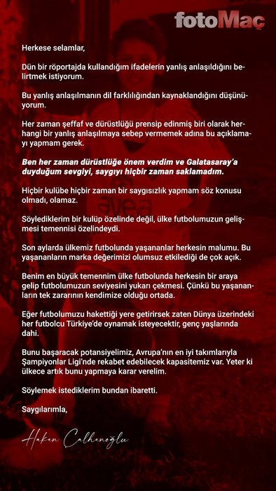 Hakan Çalhanoğlu'dan flaş Galatasaray sözleri!