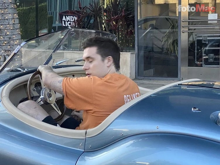 Yeni damat Brooklyn Beckham milyonluk klasik otomobiliyle görüntülendi!