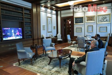 Başkan Erdoğan şampiyon Rıza Kayaalp’i böyle izledi