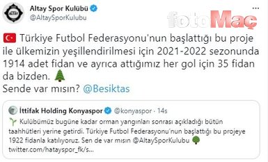Son dakika spor haberi: Süper Lig kulüplerinden ’Orman Projesi’ne destek!