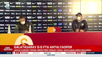 Antalyaspor Teknik Direktörü Ersun Yanal: Bazen tek taraflı oynamak gerekiyor