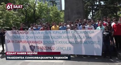 Trabzonspor taraftarından Başkan Erdoğan'a teşekkür