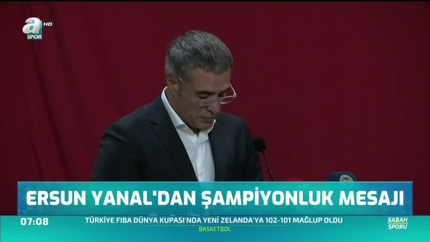 Ersun Yanal'dan şampiyonluk mesajı