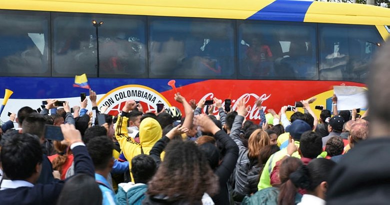 Kolombiya Milli Takımı'na çoşkulu karşılama