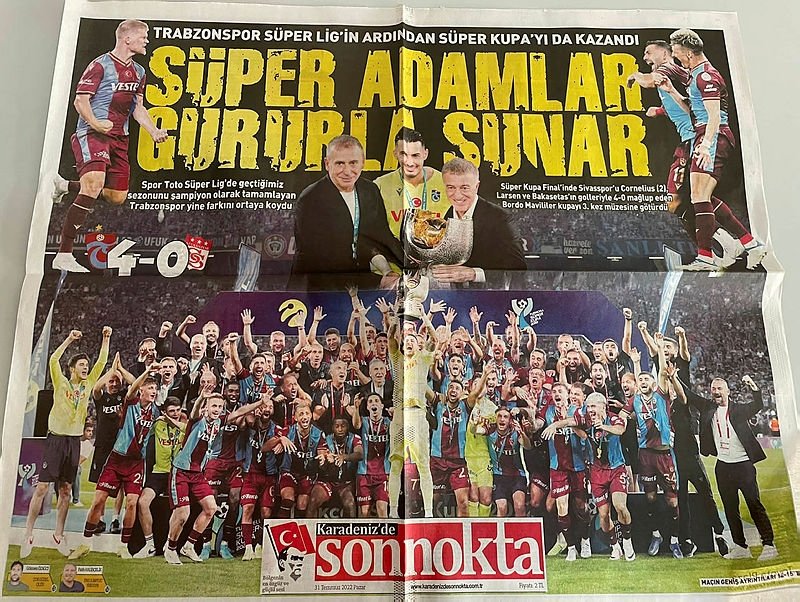 Süper Kupa Trabzonspor'un