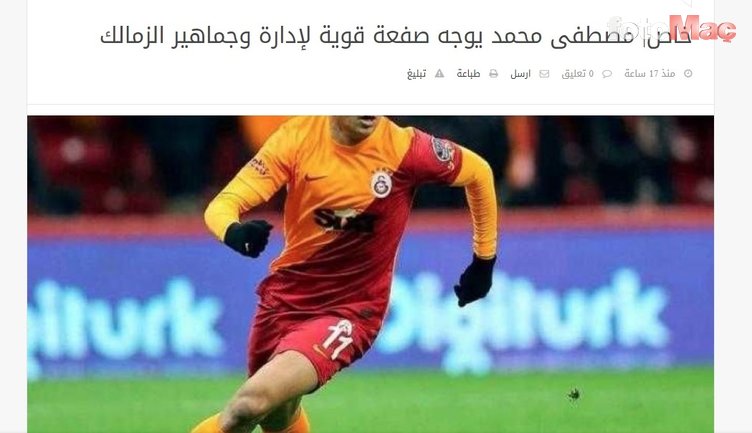 Galatasaraylı Mostafa Mohamed'e Zamalek'ten sürpriz teklif! Geri dönecek mi?
