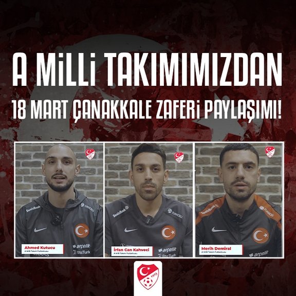 A Milli Takımımızdan 18 Mart mesajı!
