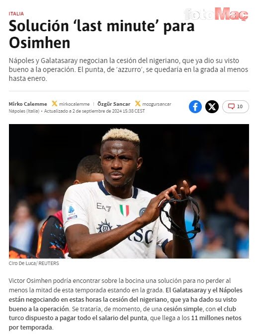 GALATASARAY HABERİ - Osimhen transferi Avrupa'da büyük ses getirdi! İşte atılan manşetler