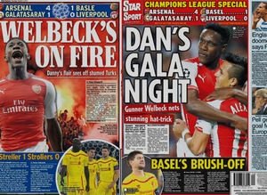 Dis Basinda Arsenal G Saray Maci Mansetleri Son Dakika Galatasaray Haberleri Fotograflari Fo