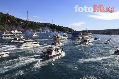 Son dakika spor haberi: Beşiktaş donanması Boğaz’dan böyle geçti!