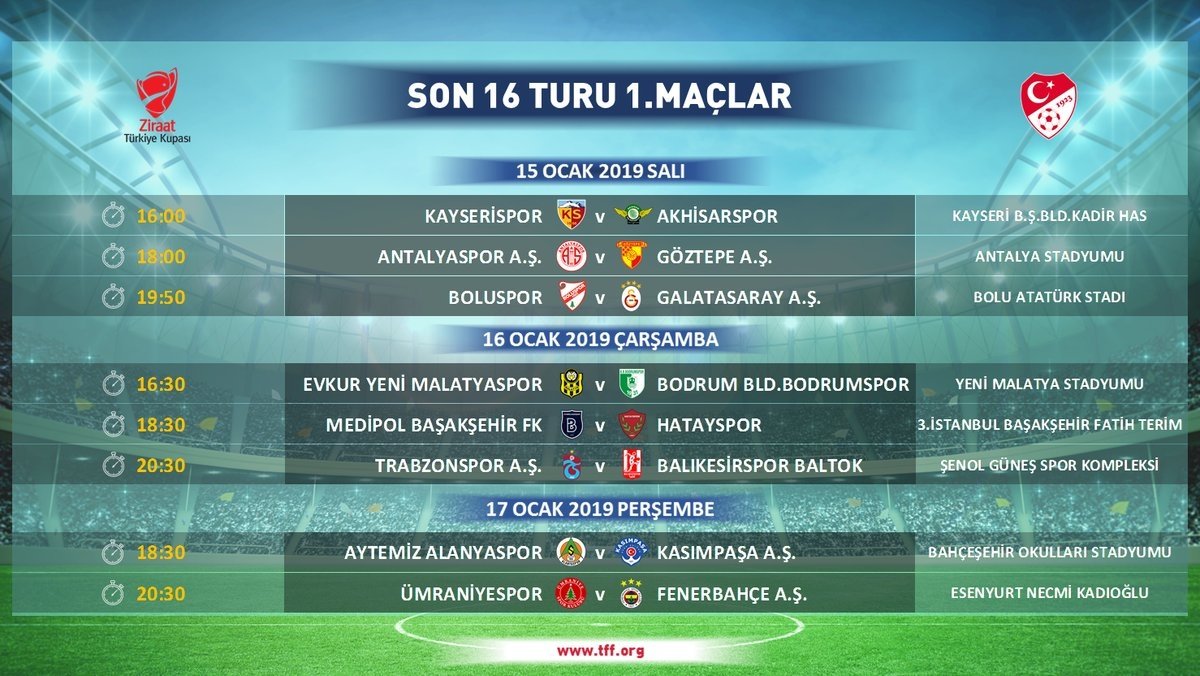 ziraat turkiye kupasi nda program belli