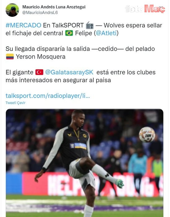 Galatasaray'a İngiltere'den transfer! Gündemde Yerson Mosquera var