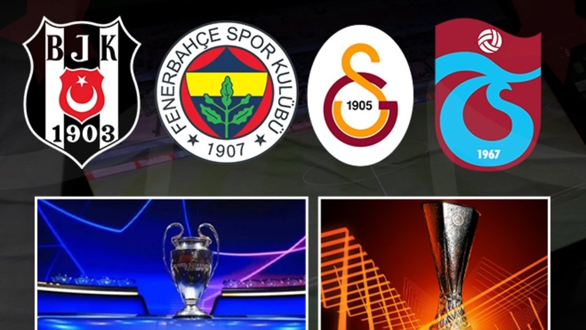 Fenerbahçe Galatasaray ve Beşiktaş'ın Avrupa kupalarında maç tarihleri ve turları