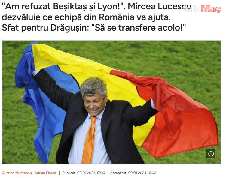 Mircea Lucescu'dan Beşiktaş itirafı! "5 saat görüştüm ve..."