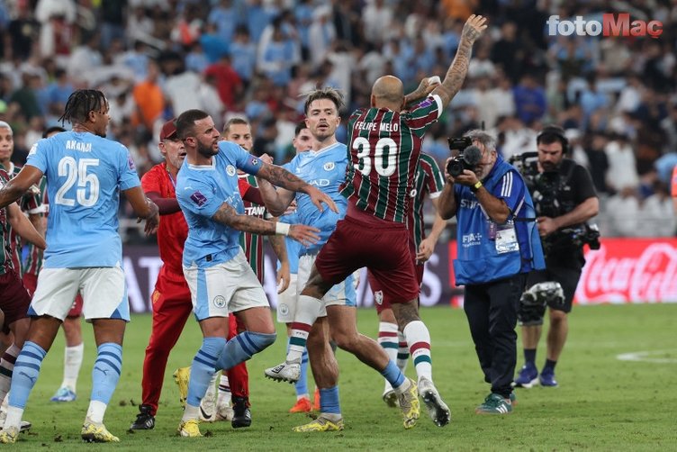 Felipe Melo ile Kyle Walker sahayı ringe çevirdi! Manchester City ile Fluminense...