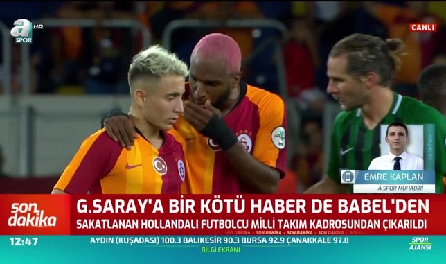 Galatasaray'a bir kötü haber de Babel'den