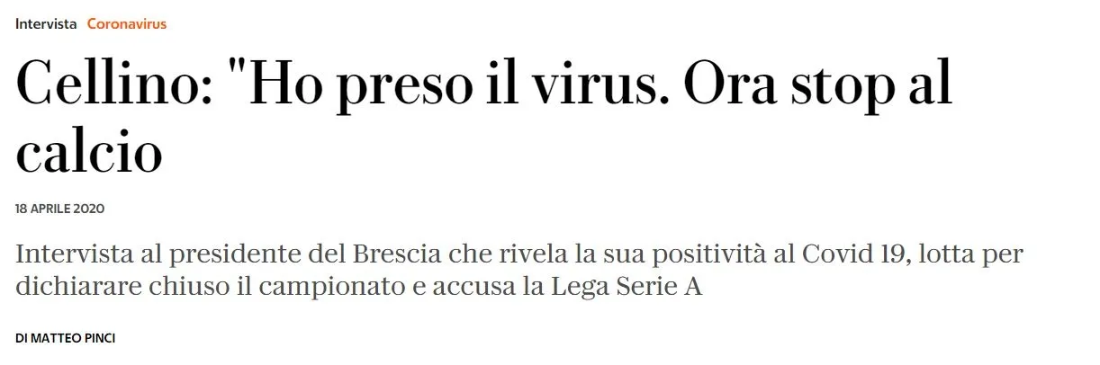 Brescia Başkanı Cellino corona virüsü testinin pozitif çıktığını duyurdu! - 1
